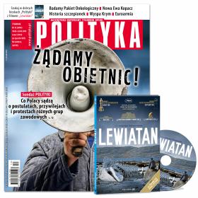 Okładka najnowszego wydania POLITYKI z dołączonym filmem „Lewiatan”