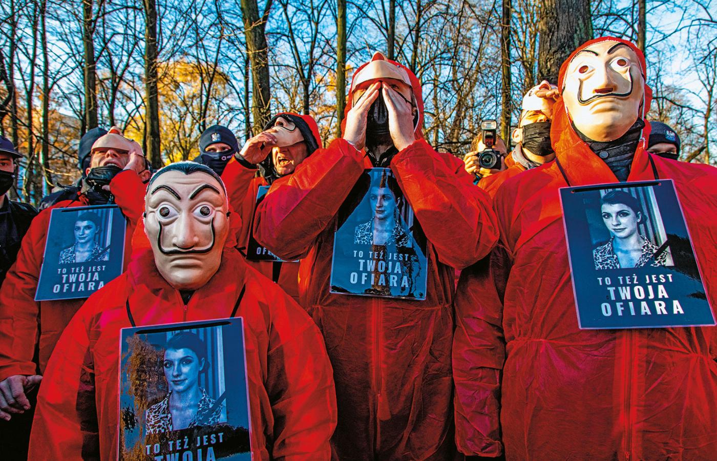 Protest Lotnej Brygady Opozycji w Warszawie, 10 listopada.