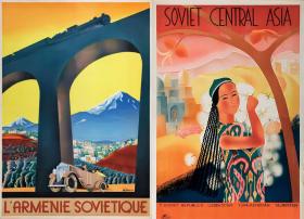 Propagandowe plakaty zachęcające do odwiedzania Związku Radzieckiego