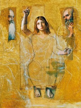 Francis G. Mayer, studium do obrazu „Jezus między uczonymi”, ok.1842-1862 r.