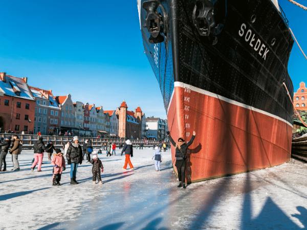 Gdańsk – zamarznięta Motława