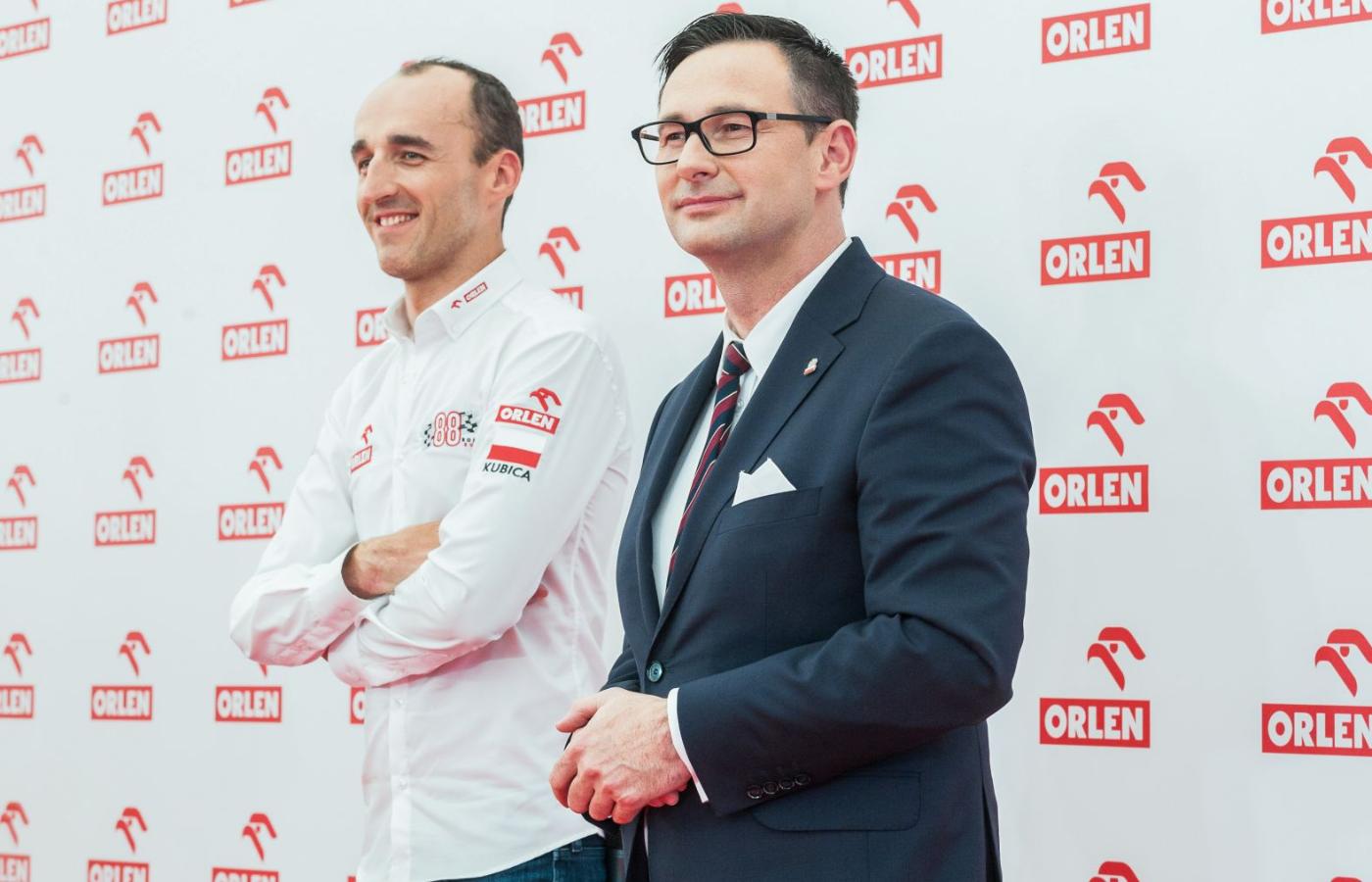 Robert Kubica i Daniel Obajtek, prezes PKN Orlen