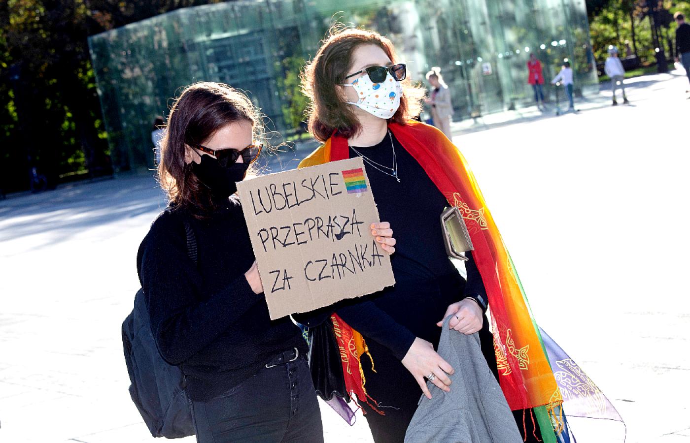 Protest przeciwko nominacji Przemysława Czarnka na ministra edukacji. Lublin, październik 2020 r.