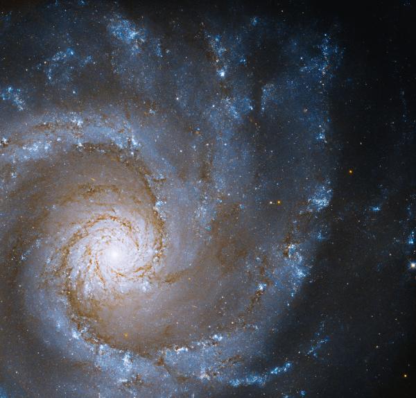 NGC 3631, spiralna galaktyka w gwiazdozbiorze Wielkiej Niedźwiedzicy sfotografowana teleskopem Hubble’a