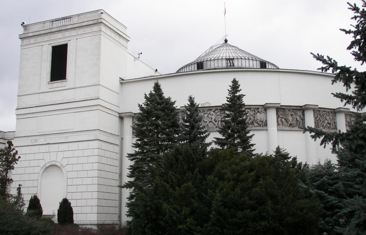 Budynek Sejmu, który chciał wysadzić zamachowiec.