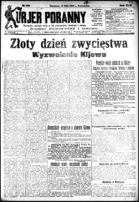 „Kurier Poranny” z 10 maja 1920 r.