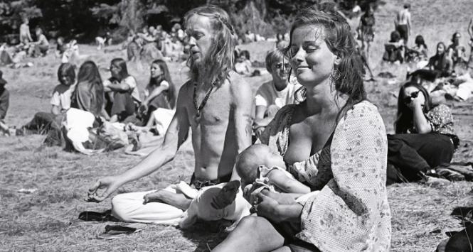 Cotygodniowy piknik hipisów Monday Night Class w San Francisco, 1969 r.