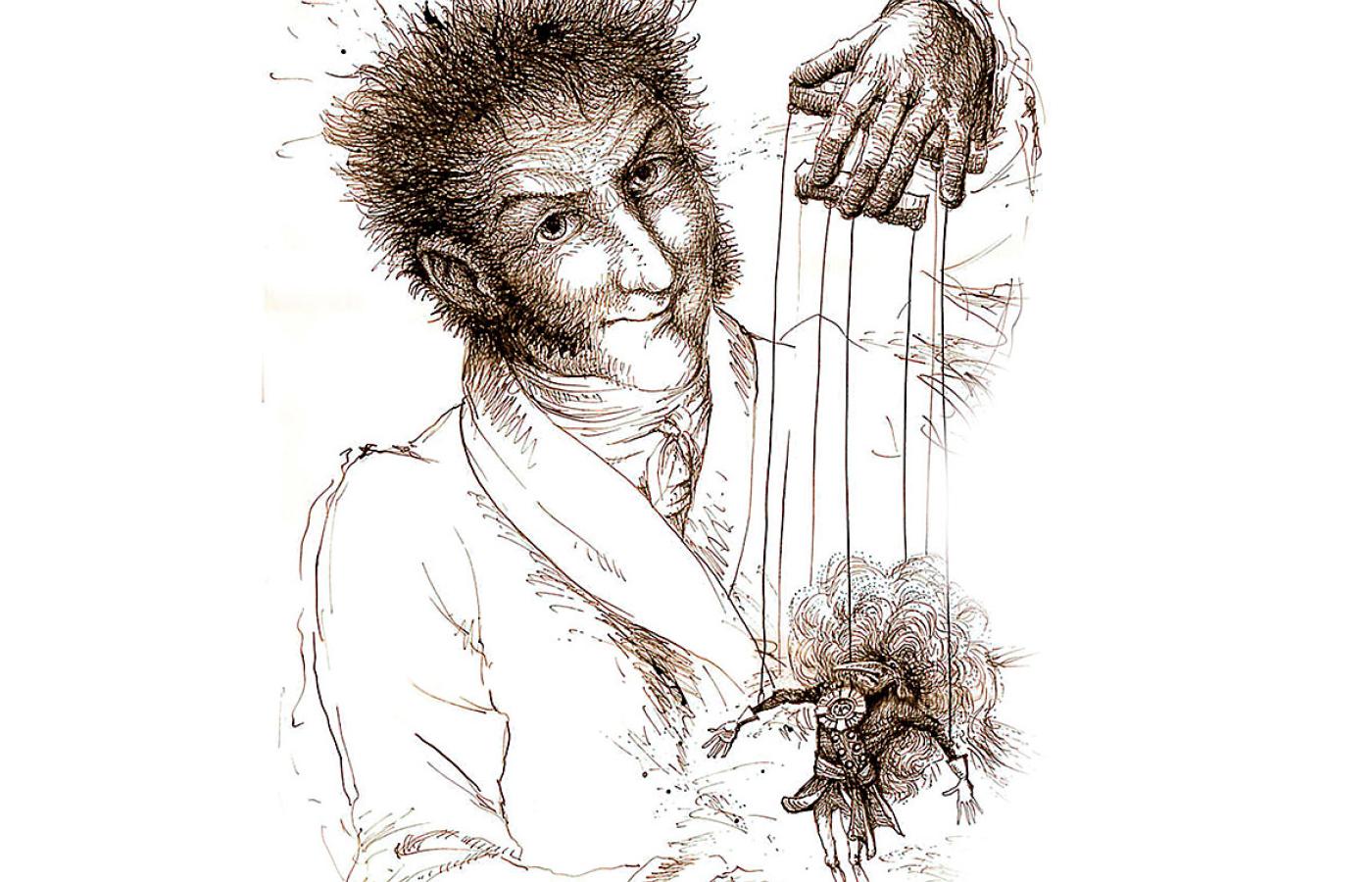 Współczesny rysunek Steffena Fausta przedstawiający E.T.A. Hoffmanna