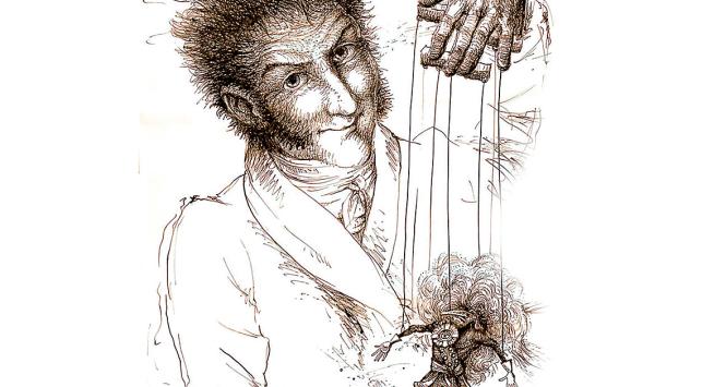 Współczesny rysunek Steffena Fausta przedstawiający E.T.A. Hoffmanna