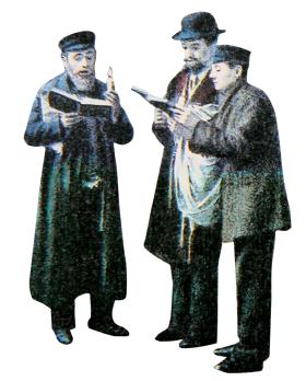 „Żydzi”; pocztówka z początku XX w.