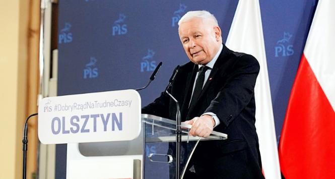 Jarosław Kaczyński na spotkaniu w Olsztynie