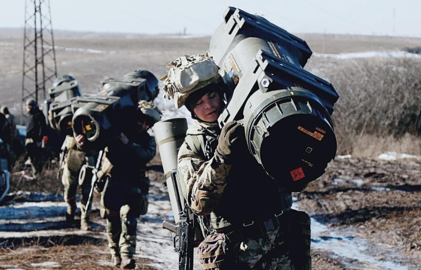 Ćwiczenia ukraińskiej armii w okolicach Doniecka. 15 lutego 2022 r.