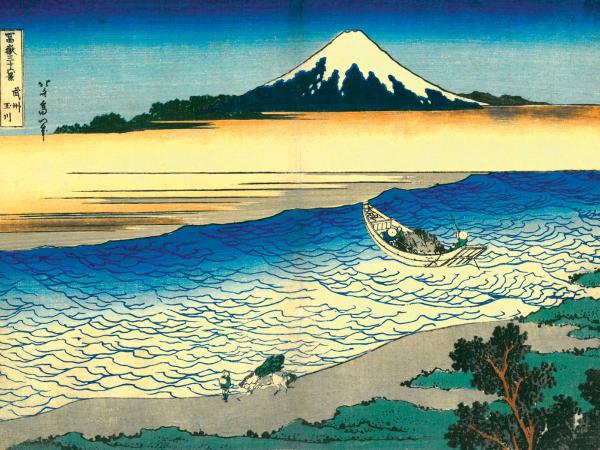 Katsushika Hokusai „Rzeka Tama w prowincji Musashi”