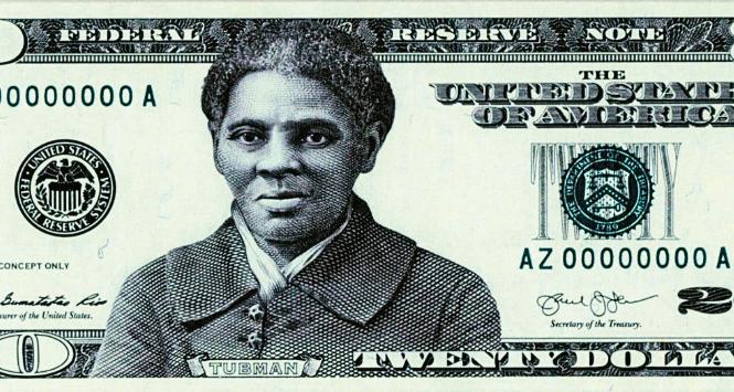 Propozycja banknotu 20-dolarowego, na którym prezydenta Andrew Jacksona miałaby zastąpić Harriet Tubman.