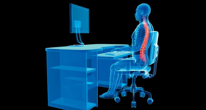 Siedząc, w dodatku zwykle nieprawidłowo, człowiek naraża się na przeciążenie niemal każdego elementu kręgosłupa.