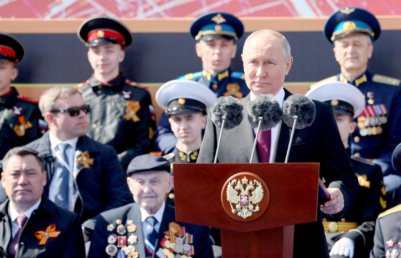 Władimir Putin na pl. Czerwonym, 9 maja 2023 r.