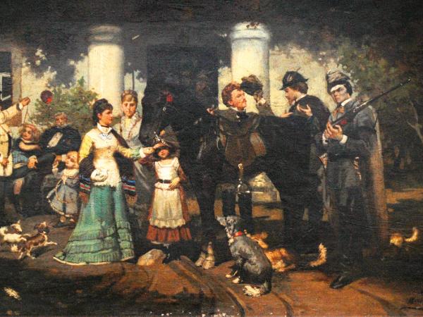 „Pożegnanie uczestników powstania 1863 r.”; obraz Wandalina Strzałeckiego z 1879 r.