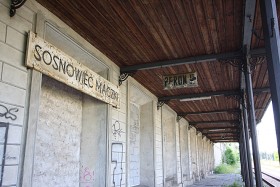 Maczki (dziś w granicach Sosnowca). Opuszczony dworzec z komorą celną, niegdyś na stacji o nazwie Granica, ostatniej w zaborze rosyjskim.
