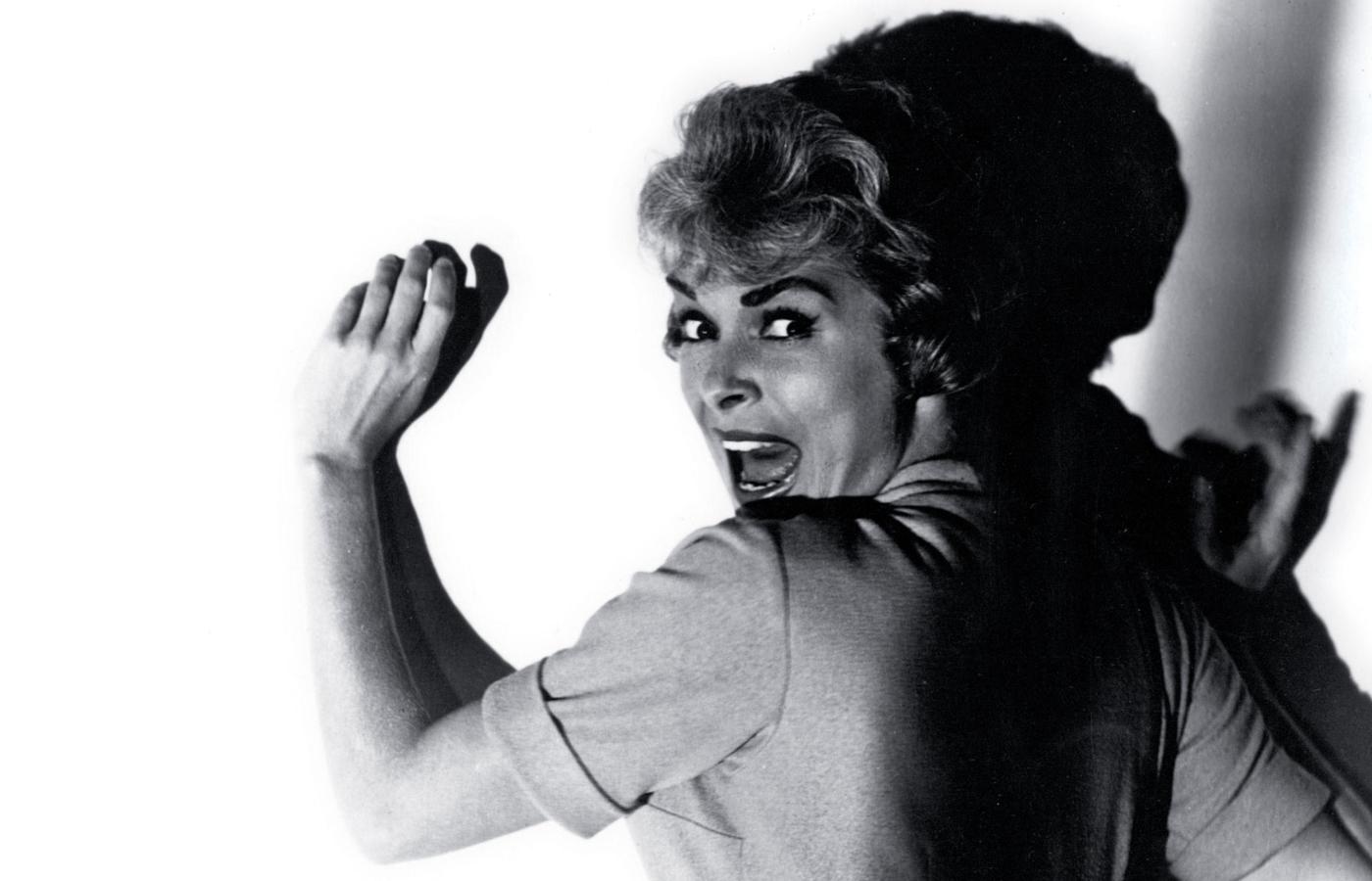 Janet Leigh w filmie „Psychoza” Alfreda Hitchcocka, 1960 r.