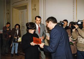 Z reżyser Krystyną Meissner, laureatką Paszportu w kategorii Teatr za rok 1994 i Jerzym Baczyńskim.
