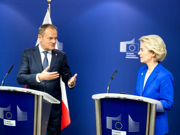 Donald Tusk i Ursula von der Leyen