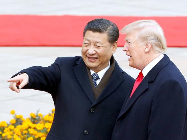 Donald Trump i Xi Jinping, 2017 r.