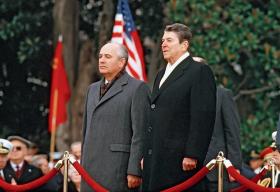 Spotkanie Michaiła Gorbaczowa i Ronalda Reagana w Waszyngtonie, 1988 r.