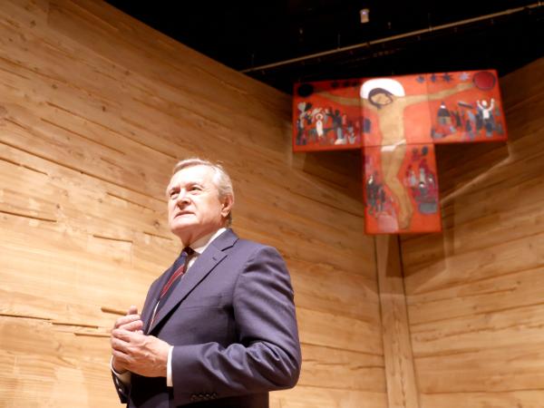 Minister Piotr Gliński w Muzeum Jana Pawła II i Prymasa Wyszyńskiego, wrzesień 2023 r.