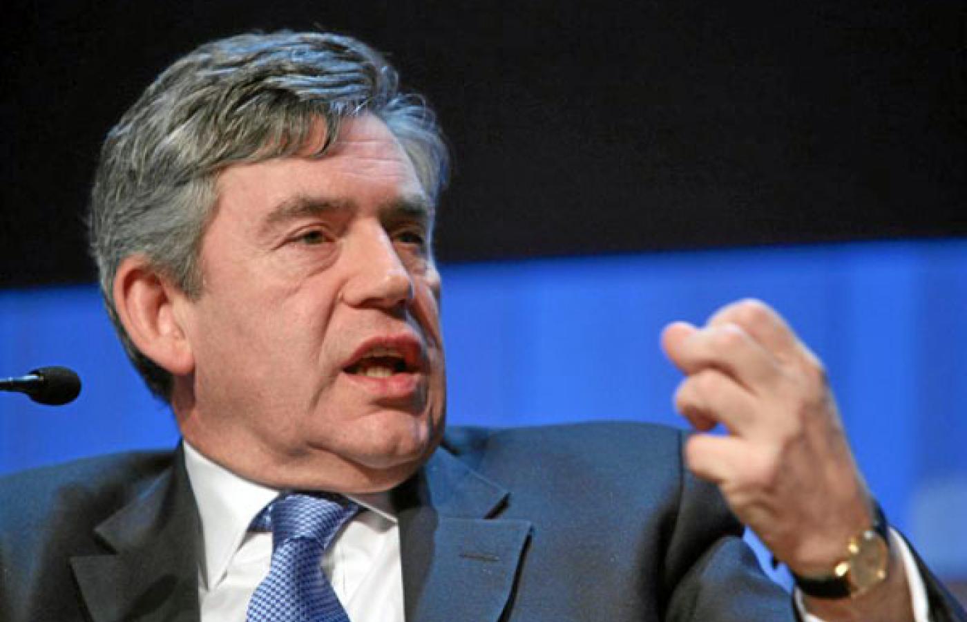 Gordon Brown podczas Światowego Forum Ekonomicznego w Davos, 2007