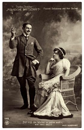 Scena z operetki „Polnische Wirtschaft” Jeana Gilberta (1910 r.) wystawianej w berlińskim Thalia-Theater.