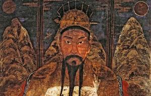 Dangun, legendarny praojciec Koreańczyków i założyciel przedhistorycznego królestwa Gojoseon w 2333 r. p.n.e.; ilustracja z XIX w.