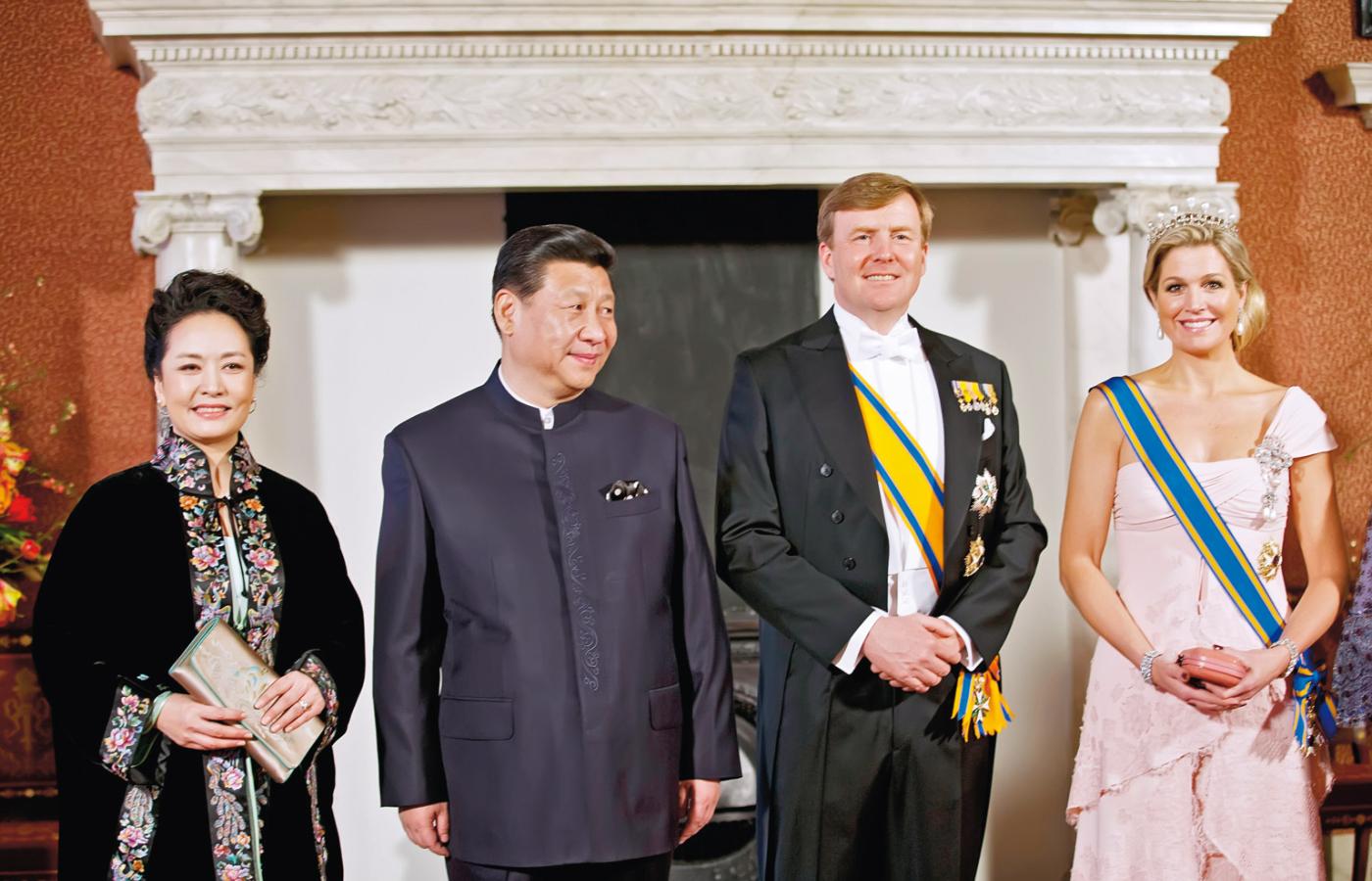 Xi Jinping z królem Holandii Wilhelmem Aleksandrem.