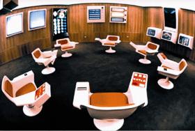 Wygląd centrali dowodzenia projektu Cybersyn nasuwał skojarzenie z Orwellowskim Wielkim Bratem.