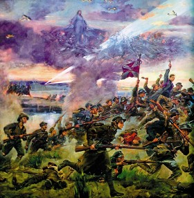 Jerzy Kossak 'Cud nad Wisłą'.