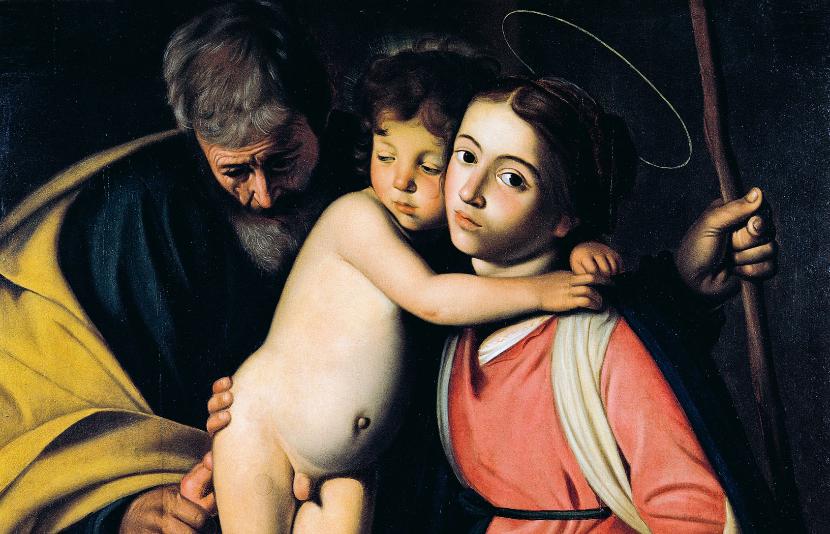 Caravaggio, „Święta rodzina z Janem Chrzcicielem” (1606).