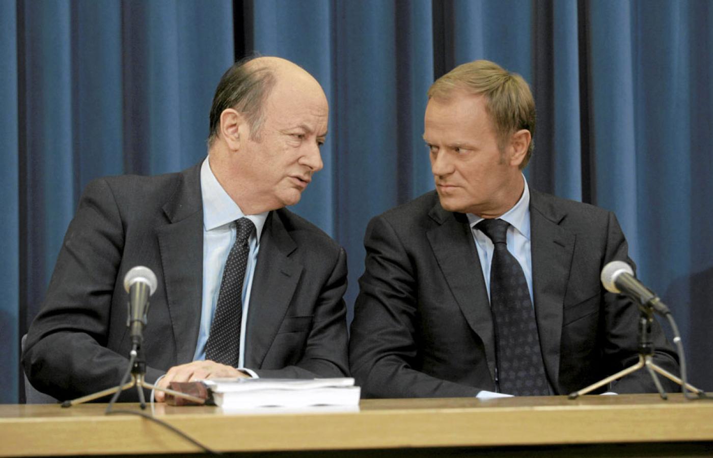 Minister finansów Jacek Rostowski i premier Donald Tusk