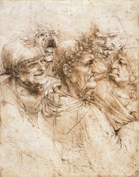 Leonardo da Vinci, „Mężczyzna oszukiwany przez Cyganów”, 1493 r.