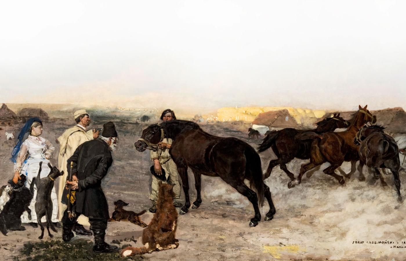 „Na folwarku”, obraz Józefa Chełmońskiego, 1875 r.
