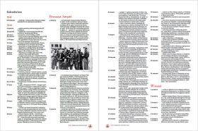 Strony kalendarium wydarzeń.