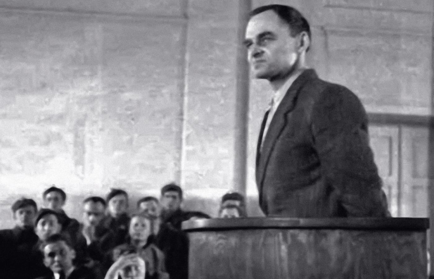 Rotmistrz Witold Pilecki przed sądem w Warszawie, marzec 1948 r.