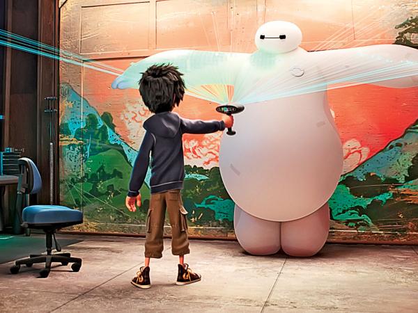 Kadr z filmu „Wielka szóstka”, reż. Don Hall, Chris Williams