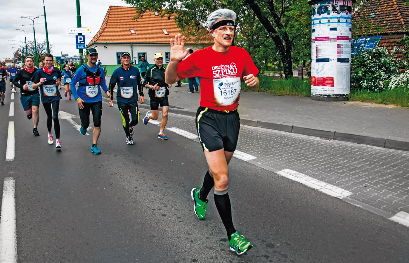 Prezydent Ryszard Grobelny, biegacz długodystansowy; Poznań, maj 2014 r.