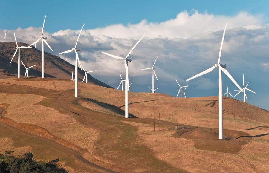 Gdyby w sieci energetycznej USA wprowadzono linie prądu stałego, farmy wiatrowe w stanie Waszyngton (na zdjęciu) mogłyby dostarczać energię elektryczną terenom leżącym tysiące kilometrów na zachód.