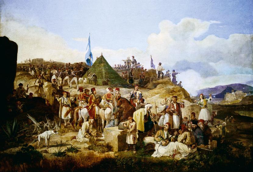 Carl Wilhelm Freiherr von Heideck, „Obóz greckich powstańców” (1835).