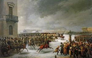 Powstanie dekabrystów, obraz Georga Wilhelma Timma, XIX w.