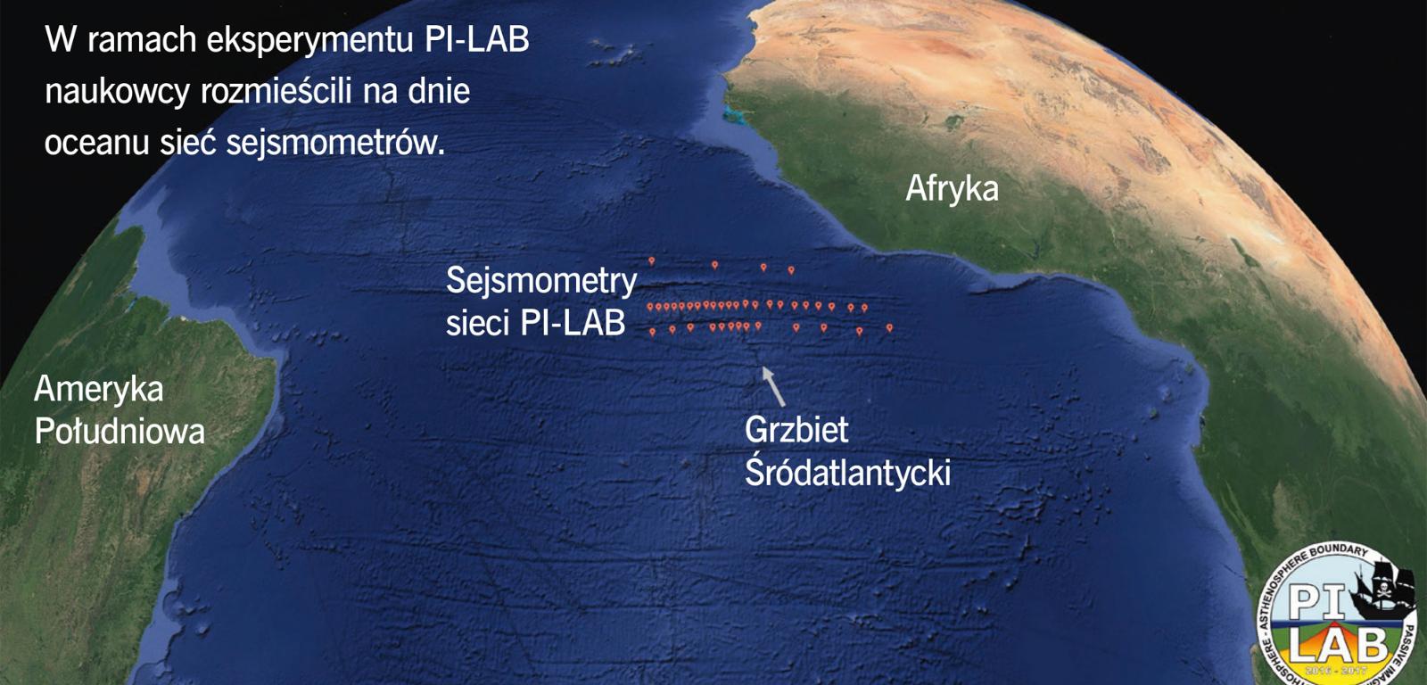 W ramach eksperymentu PI-LAB naukowcy rozmieścili na dnie oceanu sieć sejsmometrów.