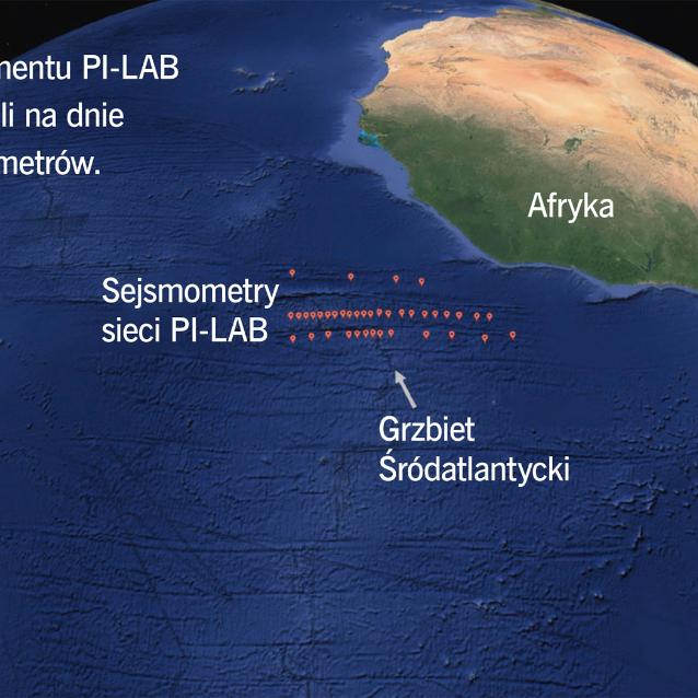 W ramach eksperymentu PI-LAB naukowcy rozmieścili na dnie oceanu sieć sejsmometrów.