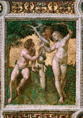 Wąż, jak wiele zwierząt, ma niejednoznaczną symbolikę – w Biblii ucieleśnia zło i śmierć, a w mitologii greckiej jest uzdrawiającym pomocnikiem Asklepiosa („Adam i Ewa” Rafaela z Muzeum Watykańskiego).