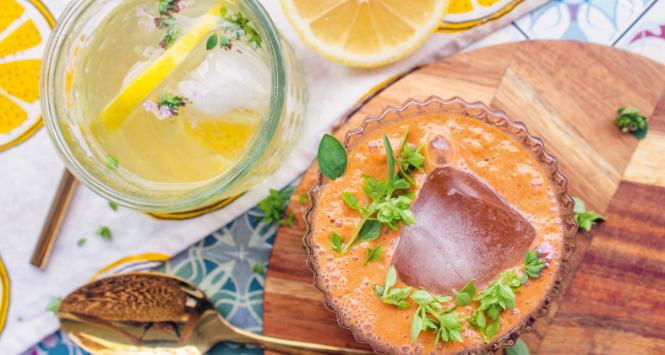 Andaluzyjskie gazpacho z fasolą