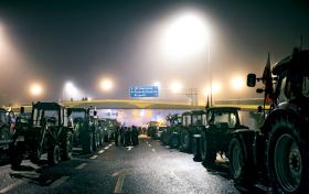 Tegoroczna blokada drogi w woj. podlaskim. Protest rolników z Solidarności RI.
